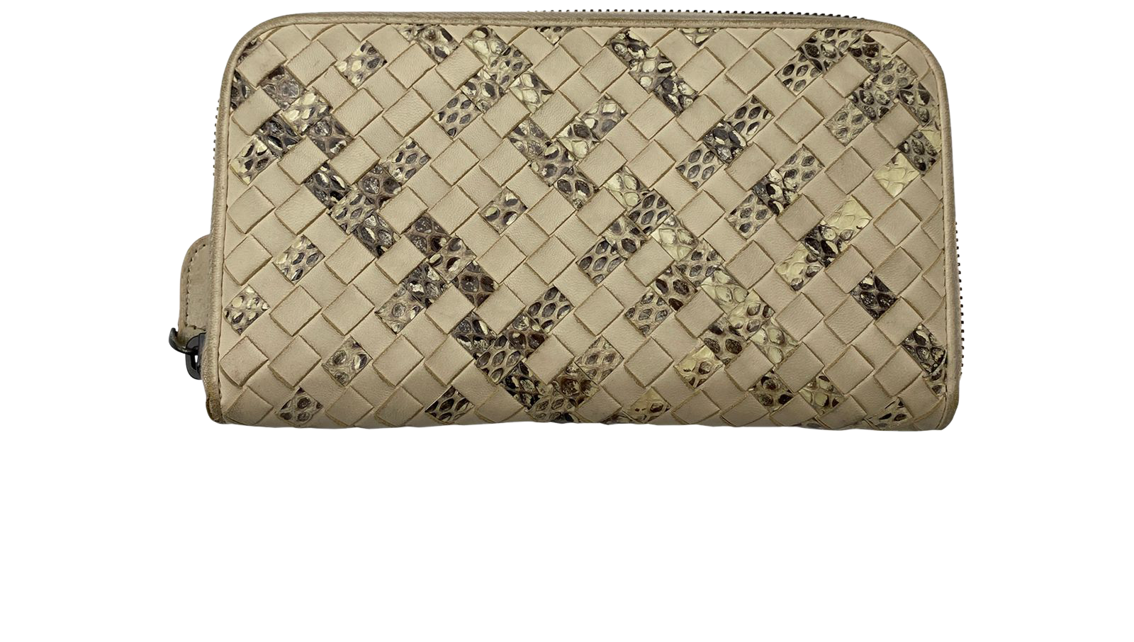 Bottega Veneta Intrecciato Billetera, 134&euro;, Accesorios, Beige, Animal - Pitón, Vista frontal