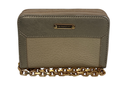 Burberry Billetera,Piel, Beige/Dorado, 4, DB, Box