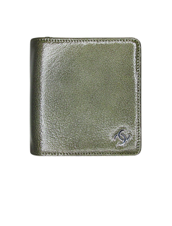 Chanel Billetera,Piel Acharolada, Verde, 4, Box, Cards, 11870421