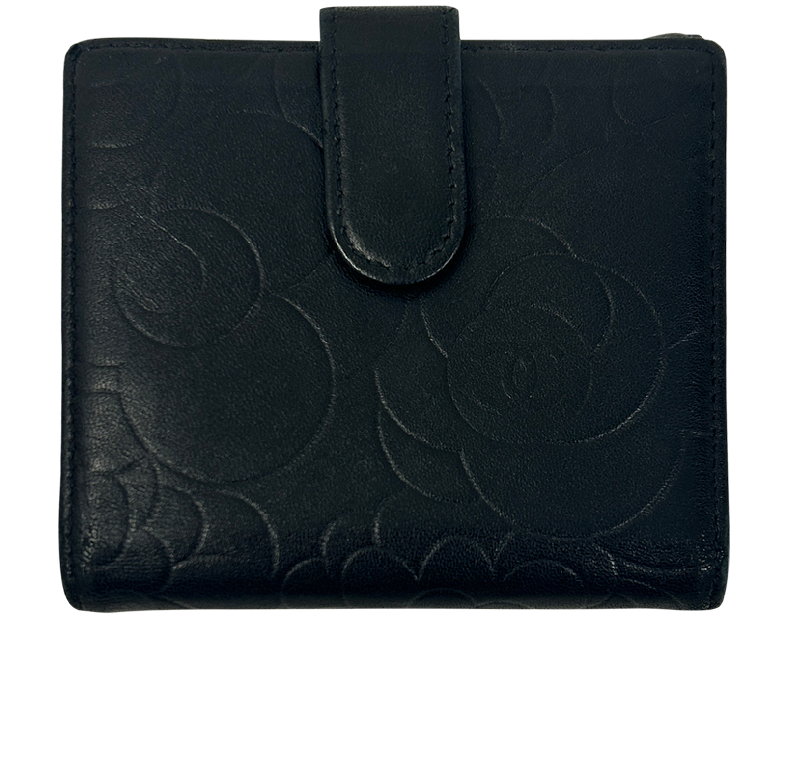 Chanel Billetera Camelia, 440€, Accesorios, Negro, Animal - Piel, Vista trasera