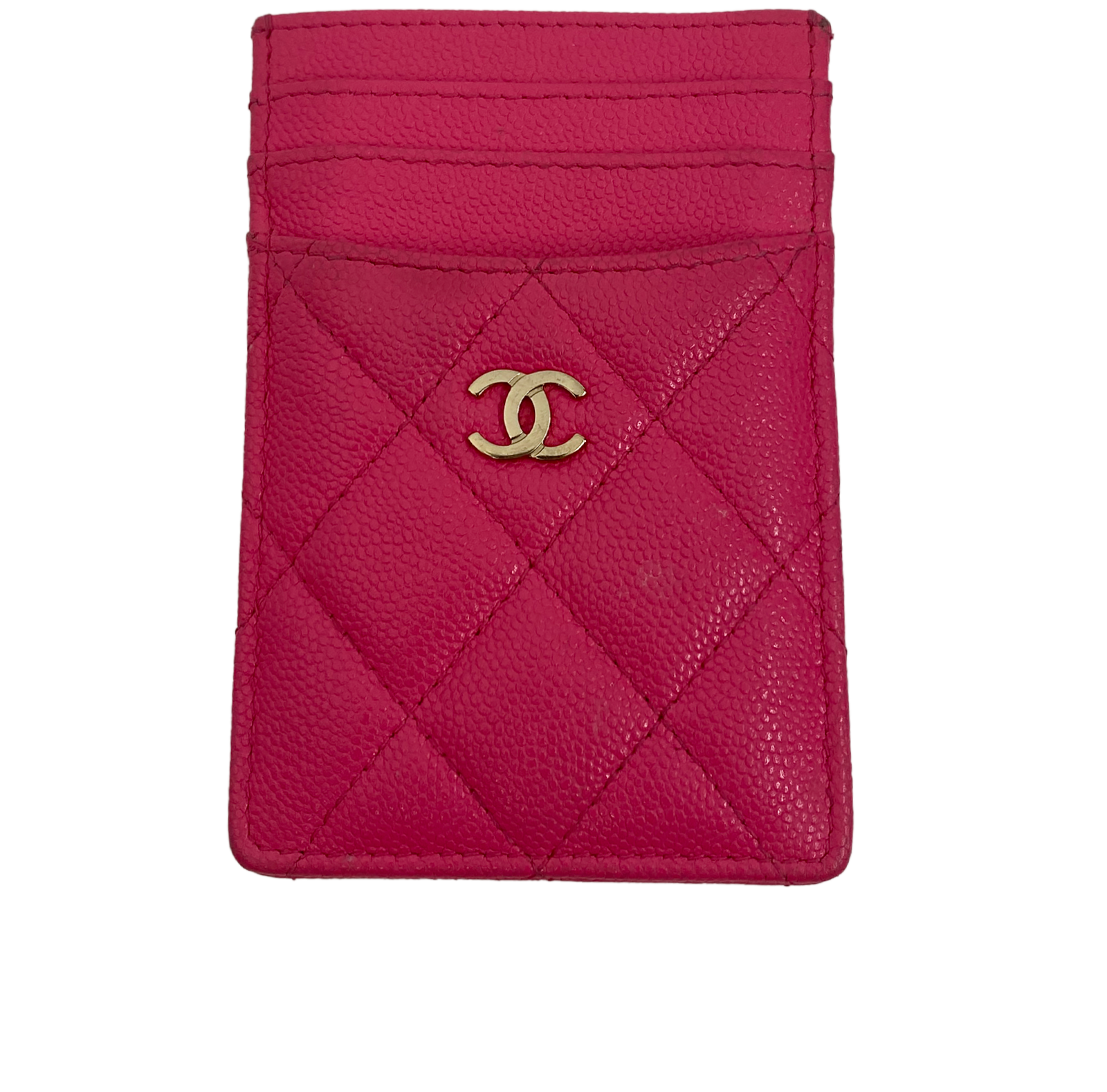 Chanel Tarjetero, 320&euro;, Accesorios, Rosa, Cuero - Caviar, Vista frontal