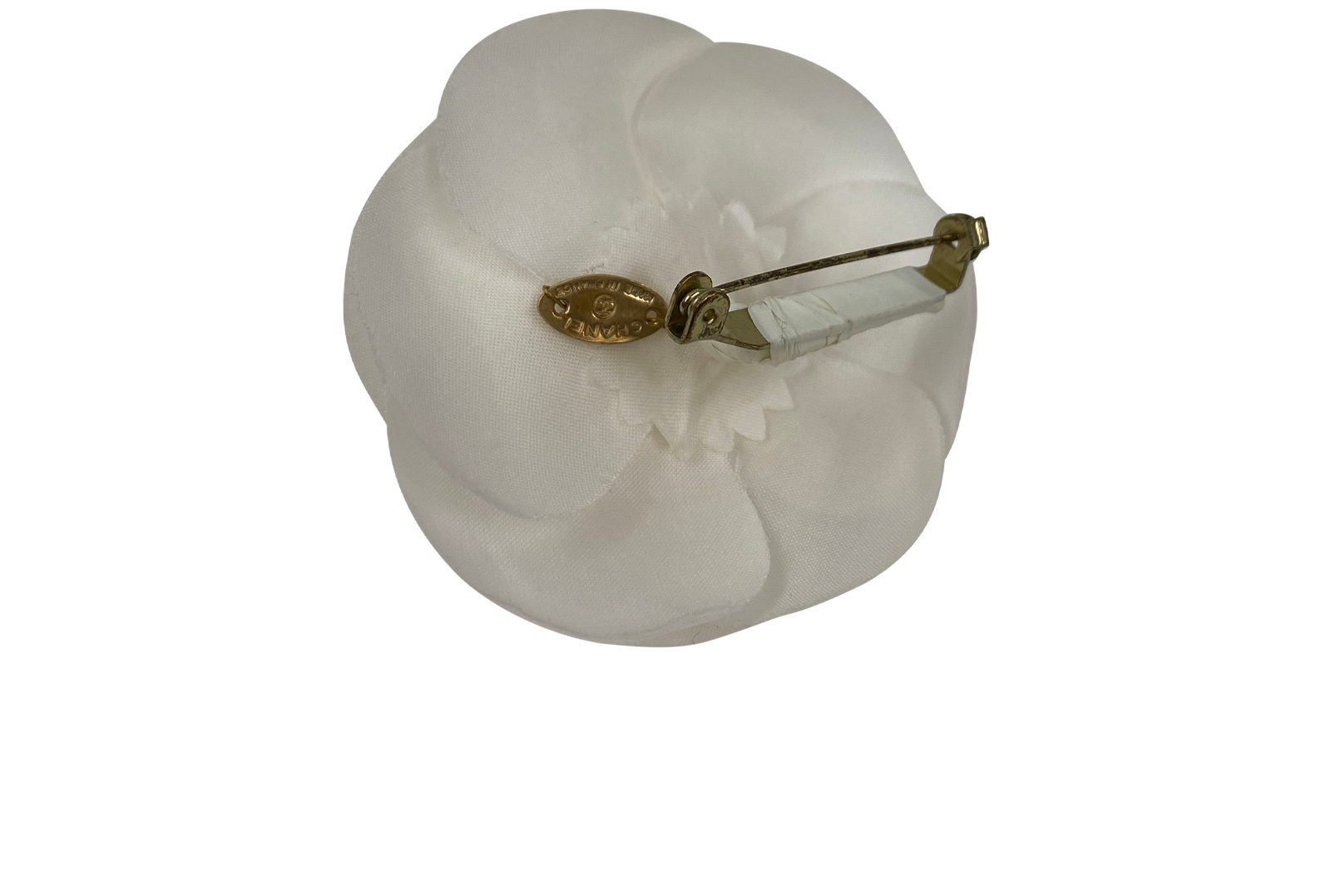 Chanel Broche Camelia, 190&euro;, Accesorios, Blanco, Tejido - General, Vista trasera
