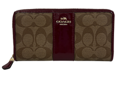 Coach Billetera, Canvas, Marrón/Burdeos,DB,3*