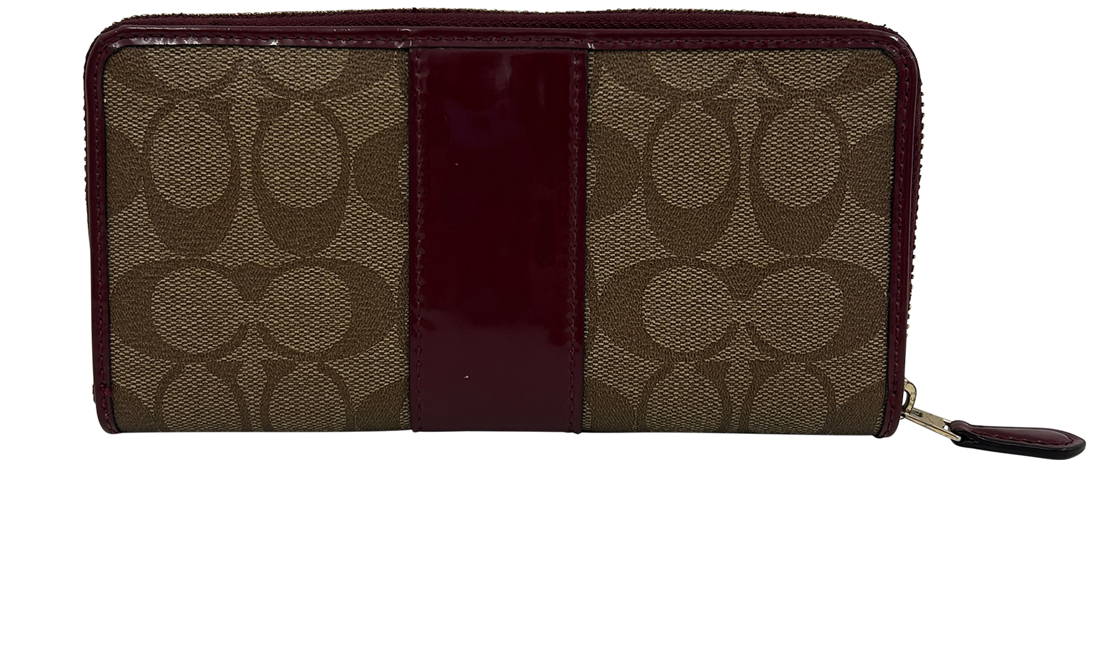 Coach Billetera, 40&euro;, Bolso, Marrón/Rojo, Canvas - General, Vista trasera