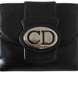 Dior CD Wallet, Leather, Black, 02-LU-0046, 2