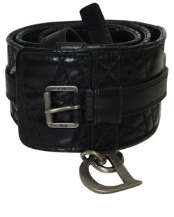 Dior Cinturón Cannage, Piel, Negro, RE-0037, 85, 2