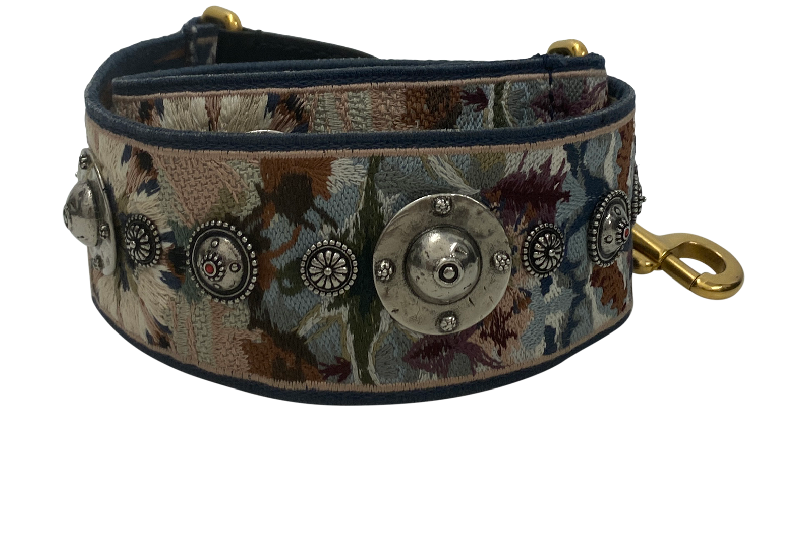 Dior Correa Strap, 490&euro;, Accesorios, Azul/Marrón/Rosado, Tejido - General, Vista frontal