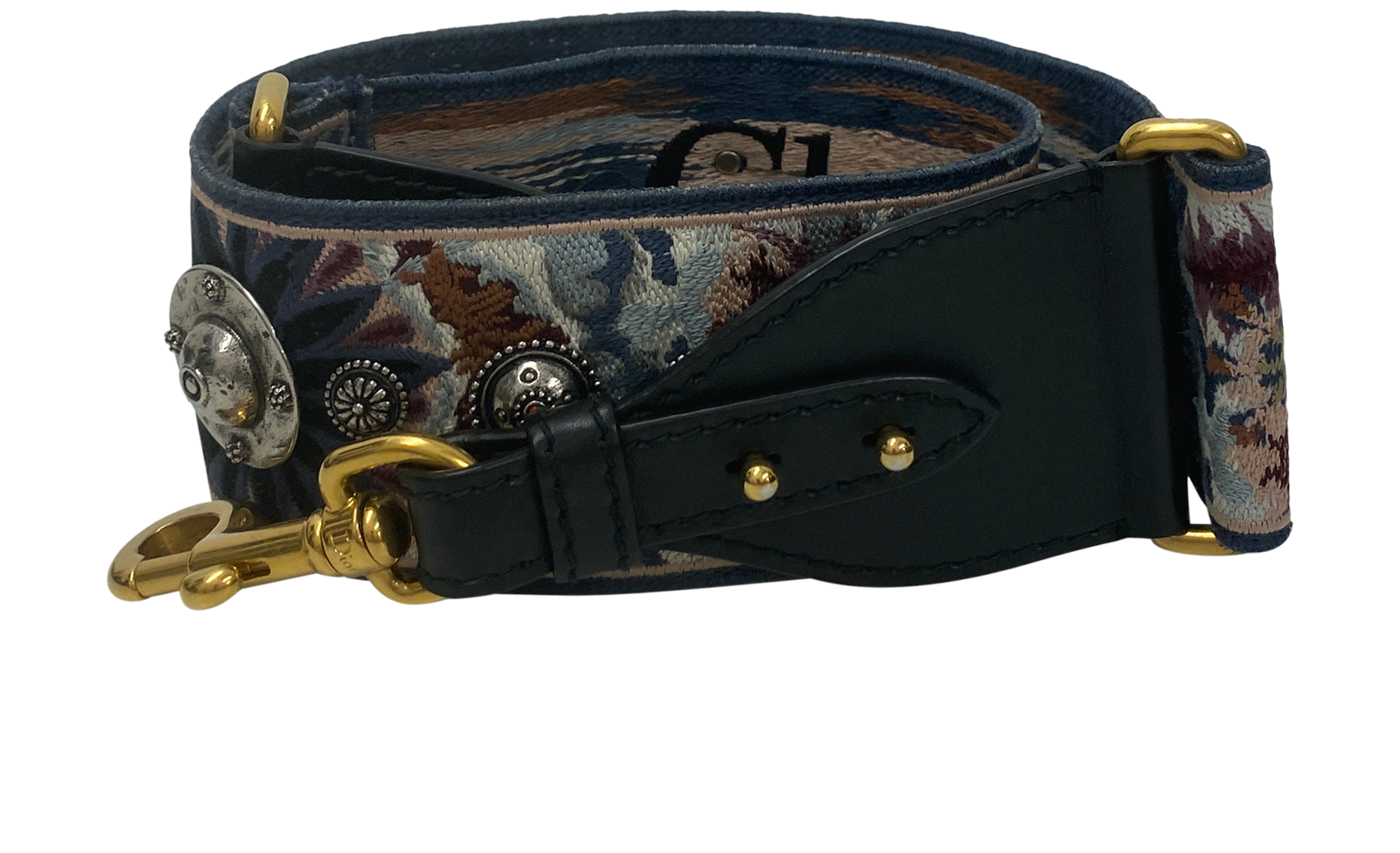 Dior Correa Strap, 490&euro;, Accesorios, Azul/Marrón/Rosado, Tejido - General, Vista trasera