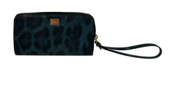 Dolce Gabbana Billetera, Lona, Azul/Negro, 3*
