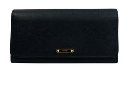Fendi Billetera, Piel, Negro,3