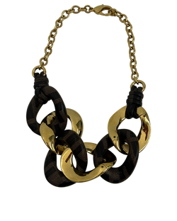 Fendi Collar,Filo Collar,Metal/Piel,Dorado/Zucca,BX,3*