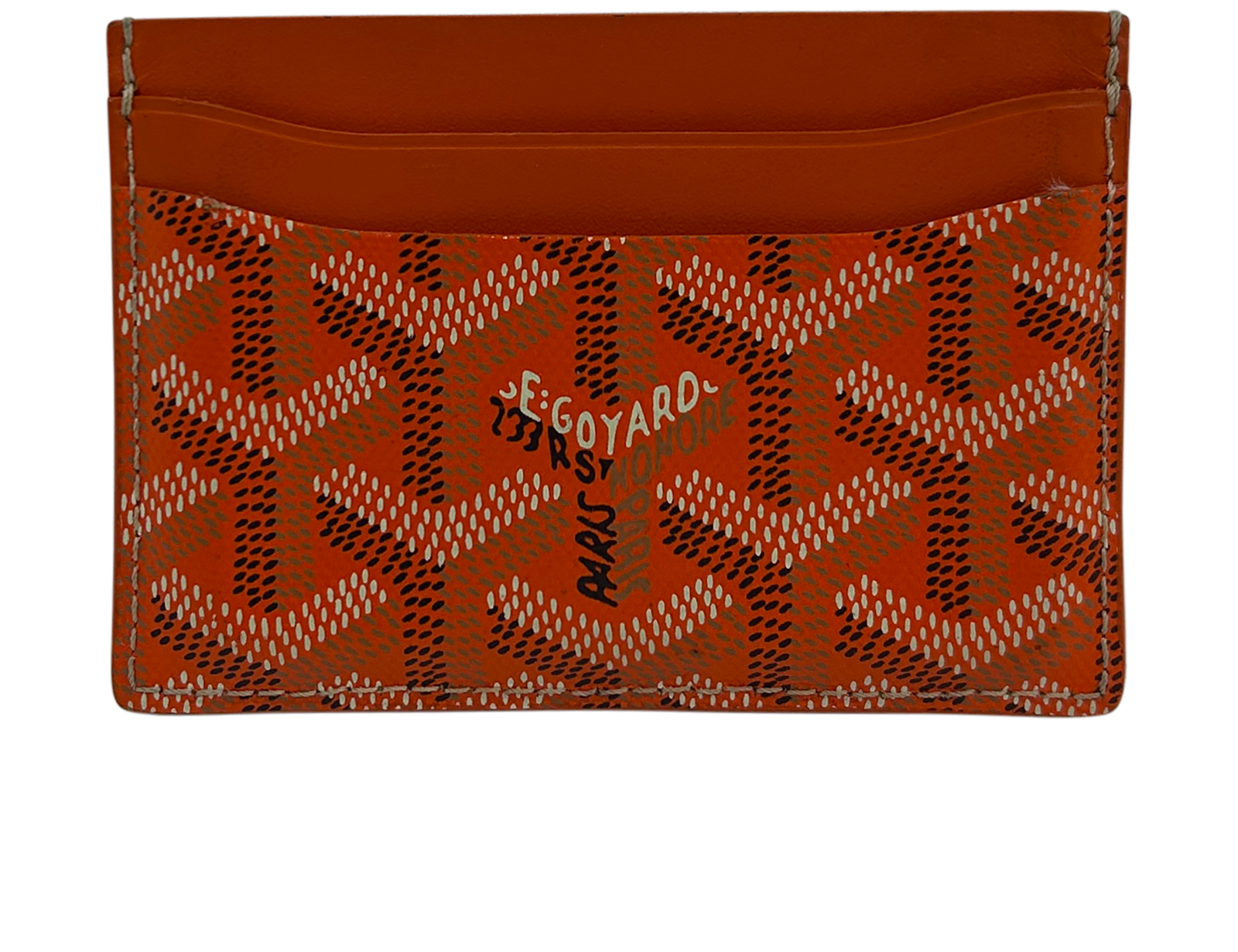 Goyard Tarjetero, 330&euro;, Accesorios, Naranja, Animal - Piel/Lona - General, Vista trasera