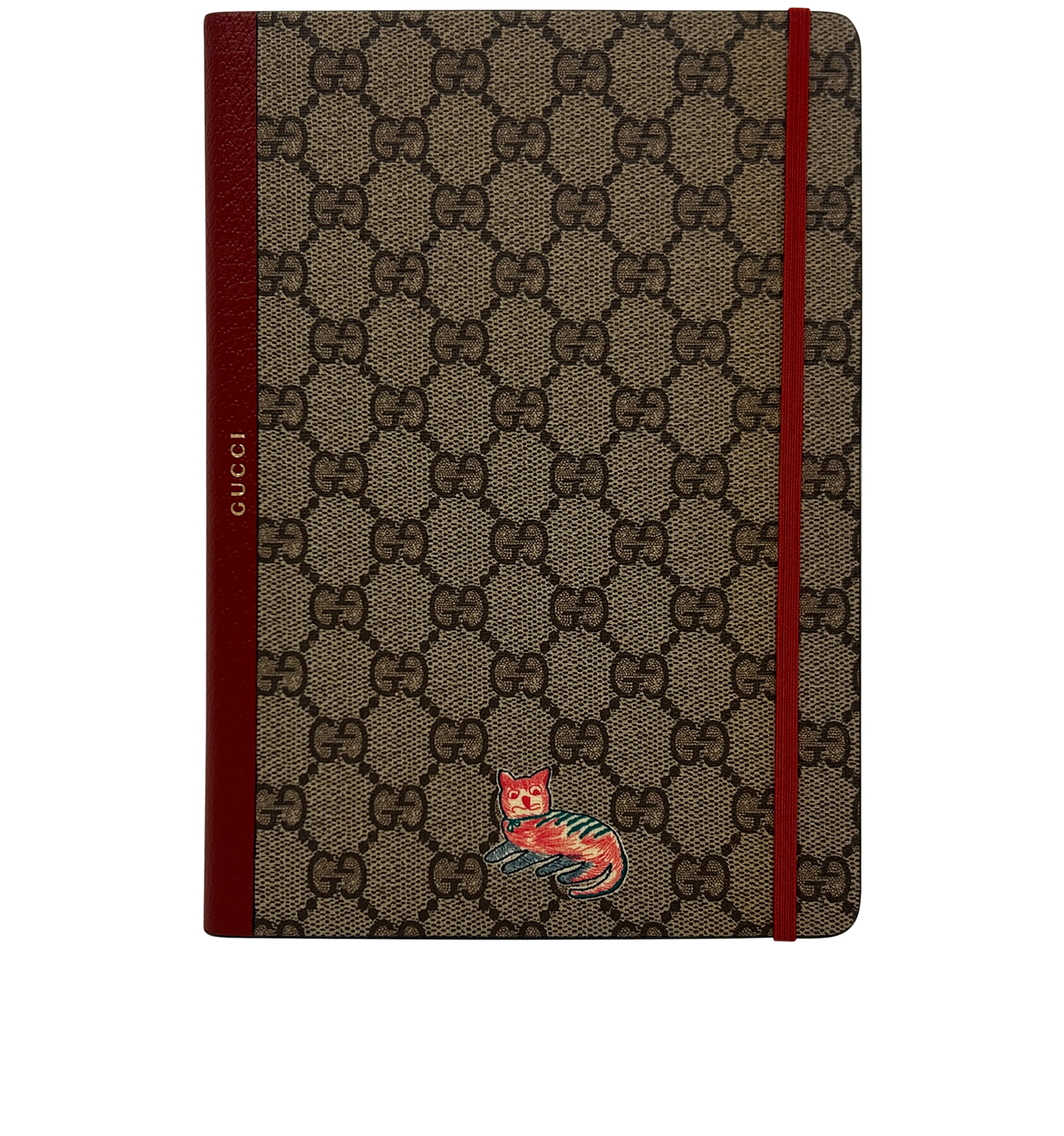 Gucci Agenda, 171&euro;, Accesorios, Gris/Rojo, Canvas - General, Vista frontal