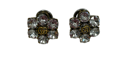Gucci Pendientes Flower Rhinestone, Clip, Brillantes, DB, Box,4*