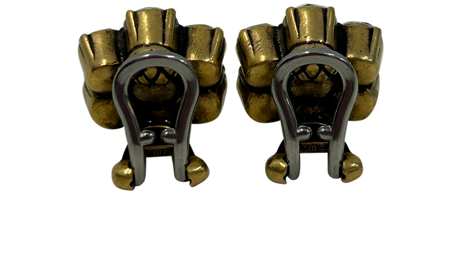 Gucci Pendientes Flower Rhinestone, 120&euro;, Bolso, Oro, Metal - Dorado, Vista trasera