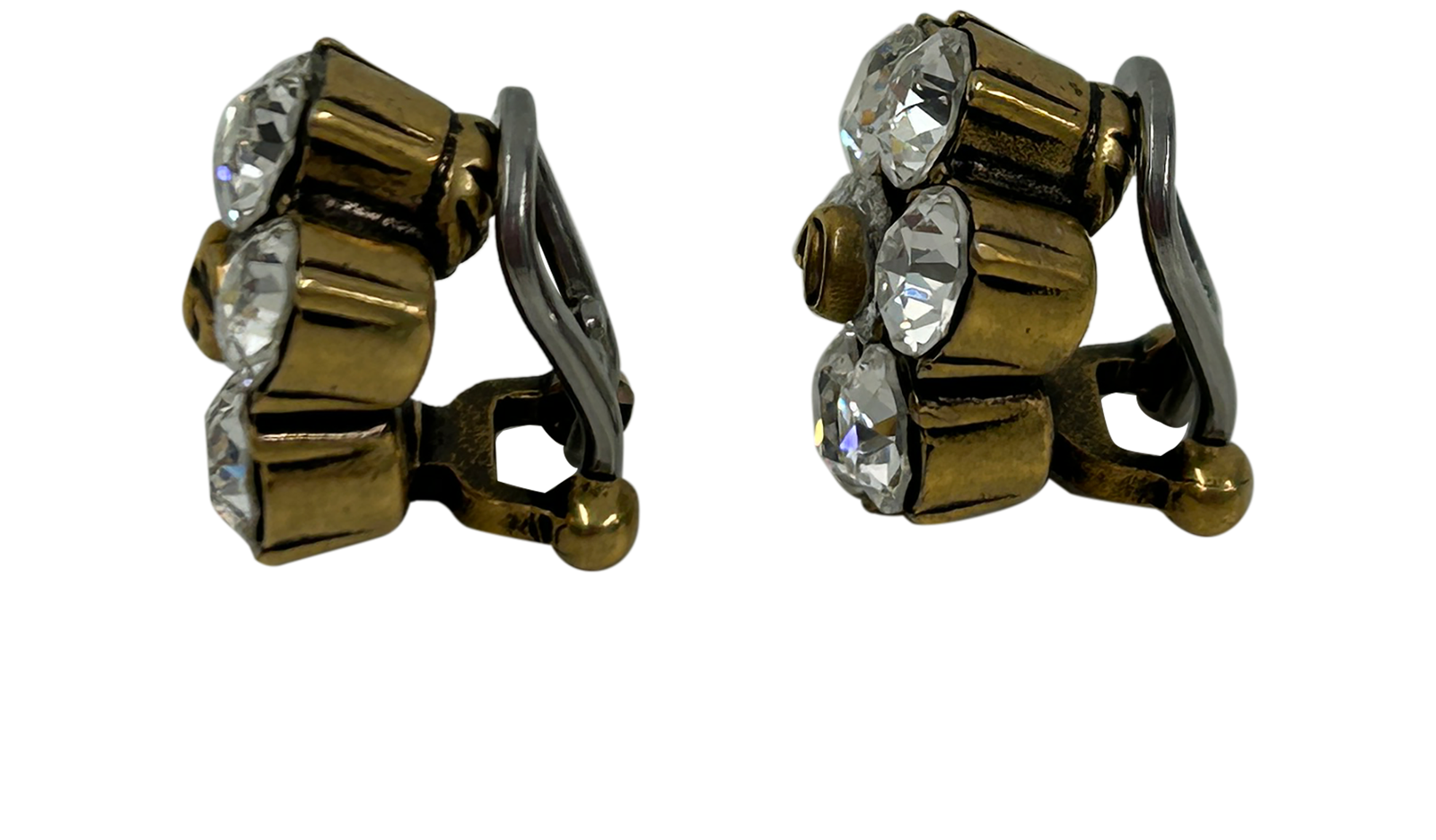 Gucci Pendientes Flower Rhinestone, 120&euro;, Bolso, Oro, Metal - Dorado, Vista inferior