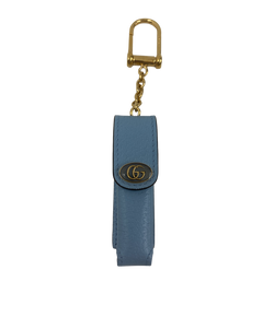 Gucci Charm, Porta Labial, Piel, Azul, 4, DB, Case,618