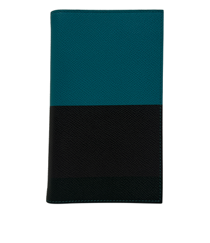 Hermes Portapasaporte, 240&euro;, Azul/Negro, Animal - Piel, Vista frontal