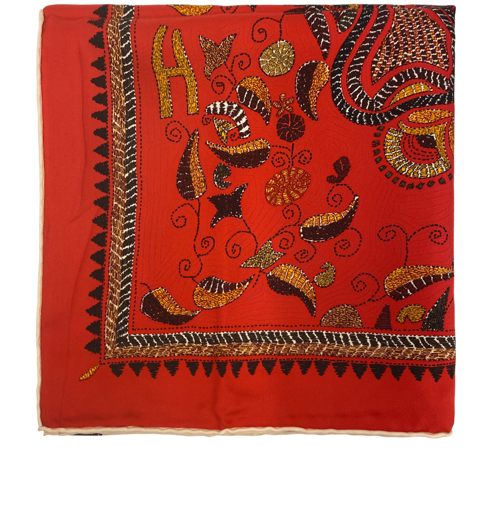 Hermes Pañuelo, 200€, Accesorios, Rojo, Seda - General, Otros tipos de vista