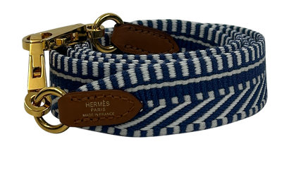 Hermes Strap Tejido Azul Blanco, 450&euro;, Accesorios, Azul/Blanco, Tejido - General, Vista frontal