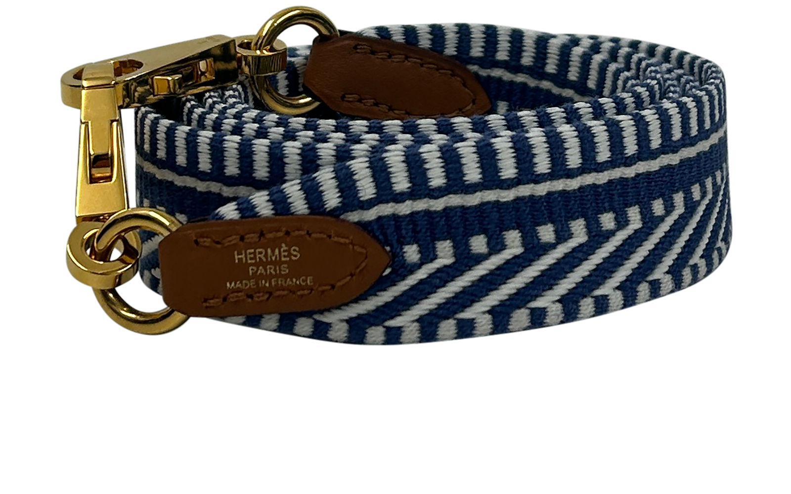 Hermes Strap Tejido Azul Blanco, 450&euro;, Accesorios, Azul/Blanco, Tejido - General, Vista frontal