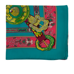 Hermes Pañuelo Le Sogne De La Licorne, VERDE, 3*