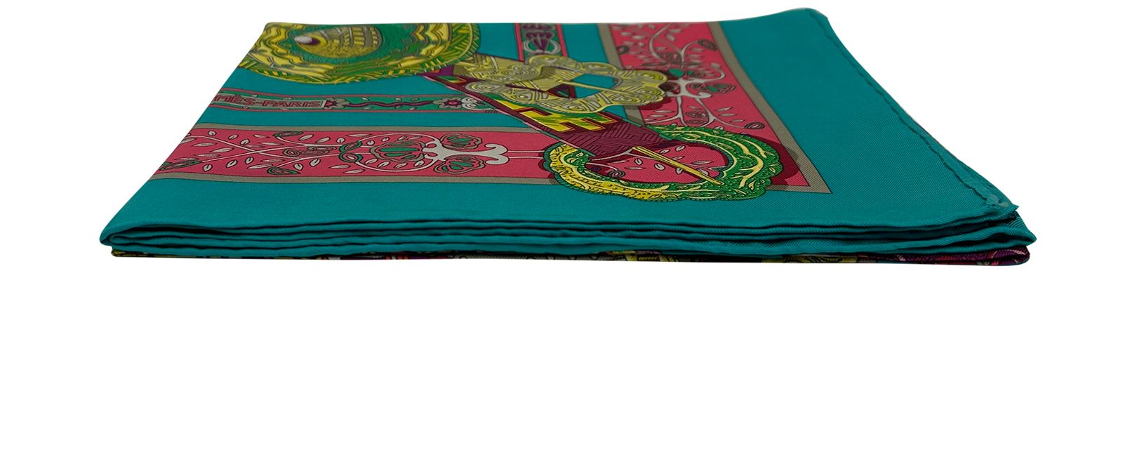 Hermes Pañuelo Le Sogne De La Licorne, 290€, Accesorios, Rosa/Verde, Seda - Satén, Otros tipos de vista