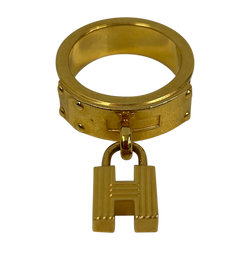 Hermes  Kelly Anillo Pañuelos, Metal/Piel,Dor/Rojo,3