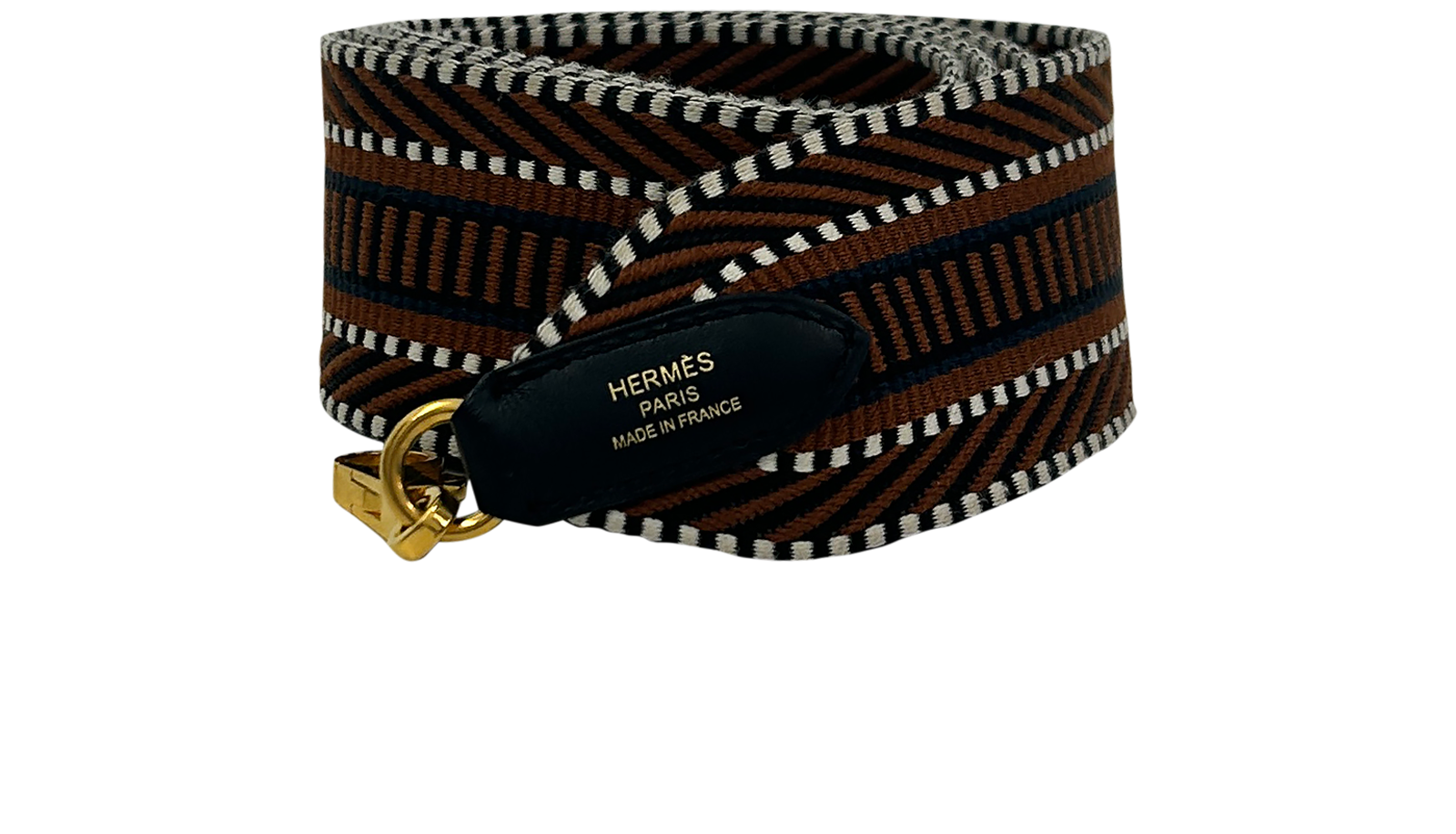 Hermés Correa, 891&euro;, Accesorios, Blanco/Marrón/Negro, Tejido - General, Vista frontal