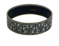 Hermes Pulsera,Brazalete,Metal,Blanco/Gris,S,2