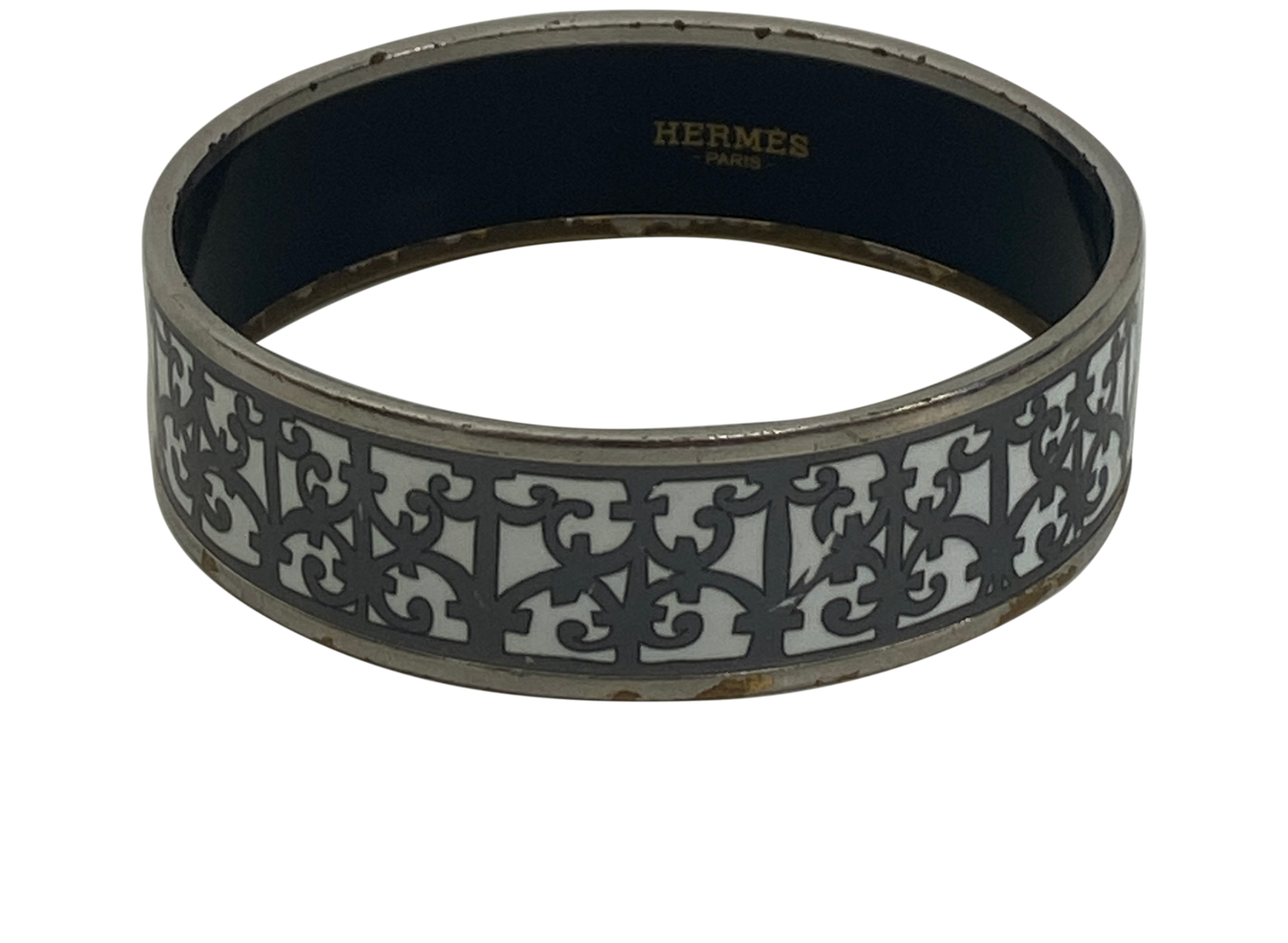 Hermes Pulsera, 167€, Accesorios, Blanco/Gris, Metal - Cobre, Vista frontal