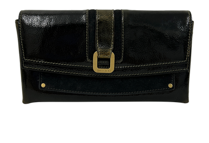 Jimmy Choo Billetera, 50&euro;, Accesorios, Verde, Cuero - Ante/Cuero - Charol, Vista frontal