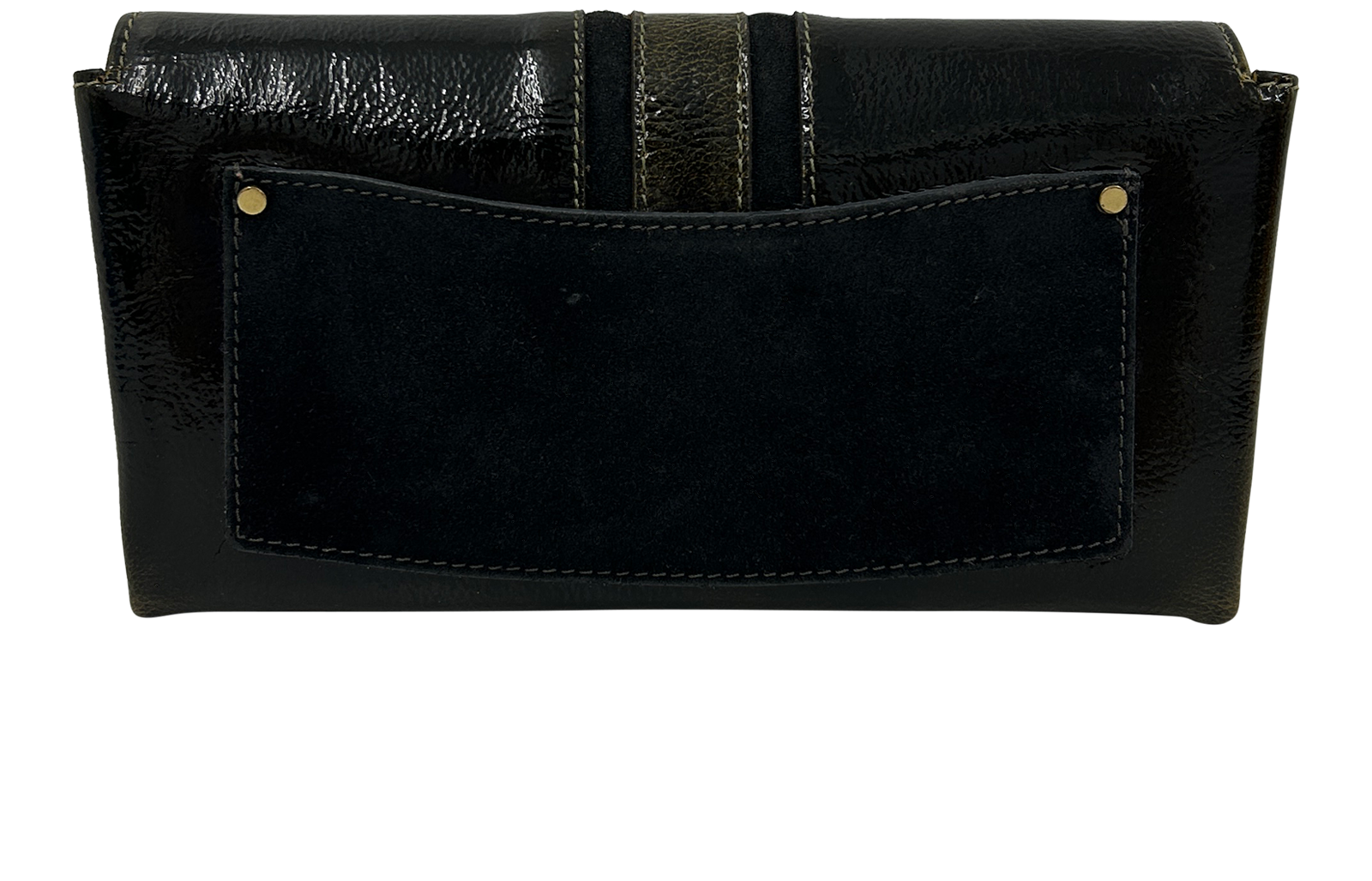 Jimmy Choo Billetera, 50&euro;, Accesorios, Verde, Cuero - Ante/Cuero - Charol, Vista trasera