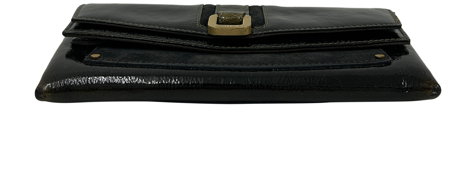Jimmy Choo Billetera, 50&euro;, Accesorios, Verde, Cuero - Ante/Cuero - Charol, Vista superior