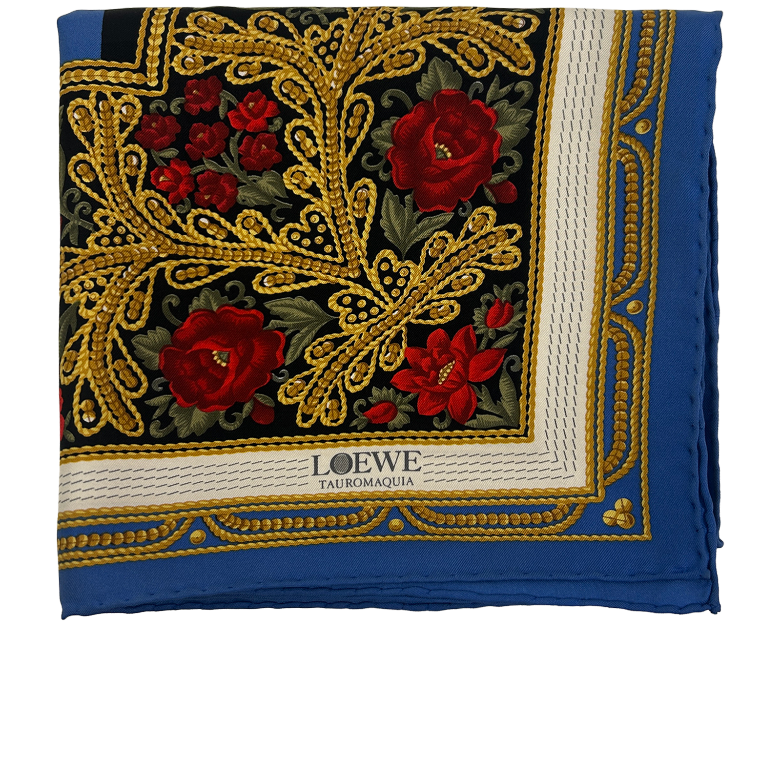 Loewe Pañuelo, 100€, Accesorios, Amarillo/Rojo, Seda - Satén, Vista frontal