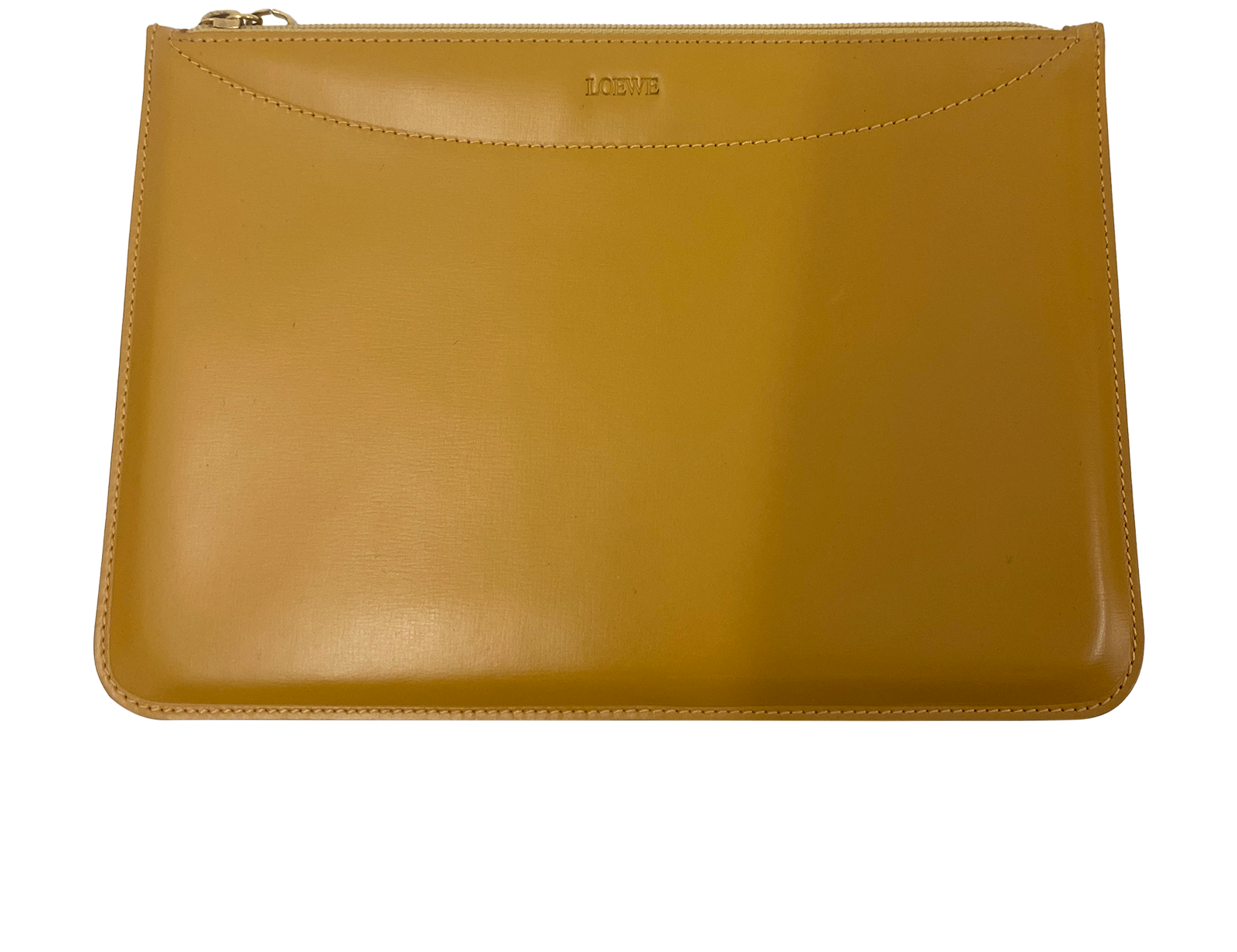 Loewe Pochette, 80&euro;, Bolso, Amarillo, Animal - Piel, Vista frontal