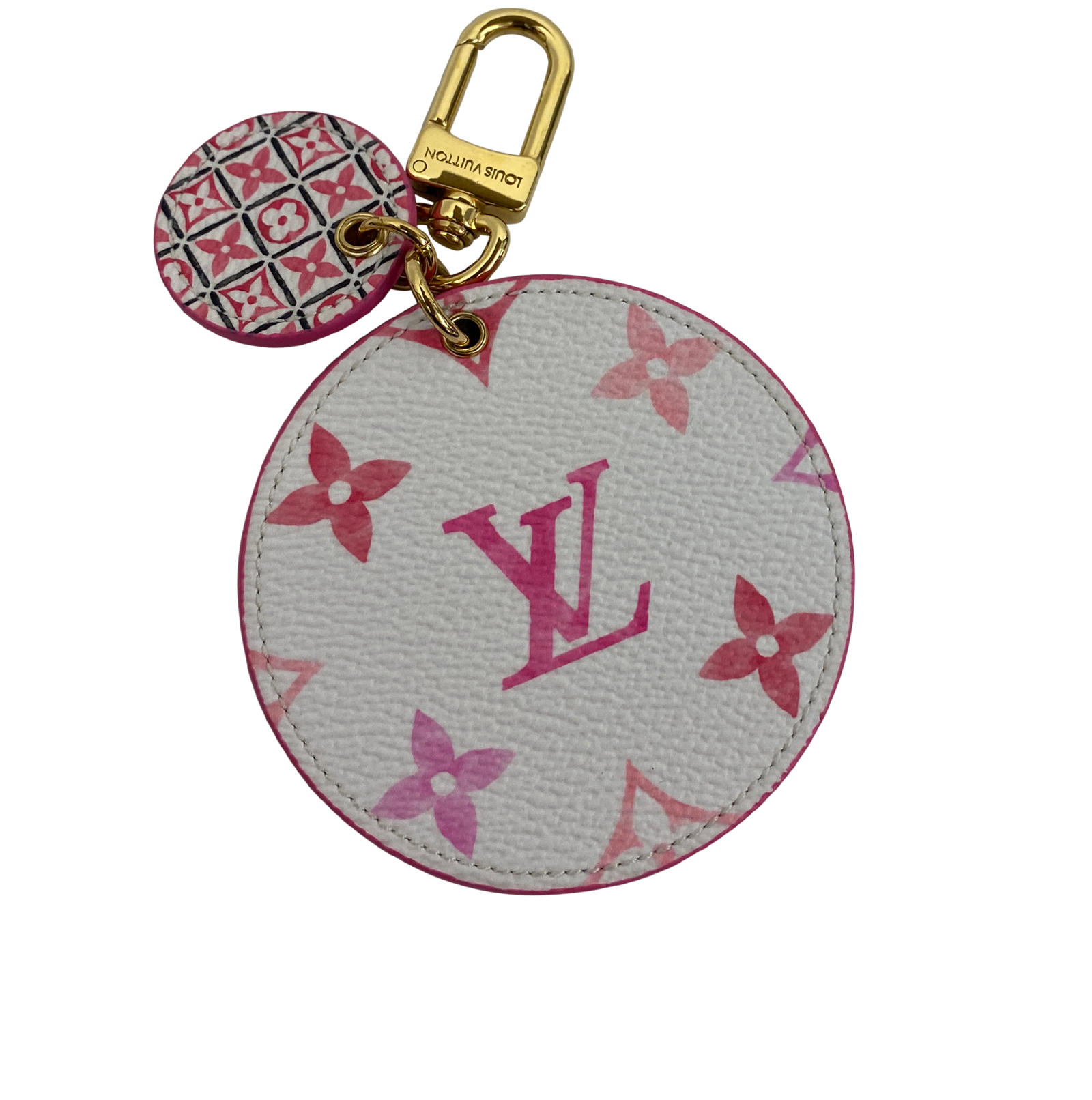 Louis Vuitton Charm Círculos, 180&euro;, Accesorios, Blanco/Rosa, Canvas - General, Vista trasera