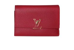 -Louis Vuitton Wallet Taurillon Capucine, Piel, Rojo, 4, MI1169