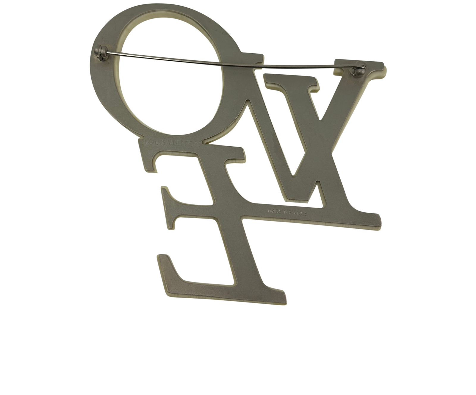 Louis Vuitton Broche, 140&euro;, Joyería, Blanco, Tafetán - Acetato, Vista trasera