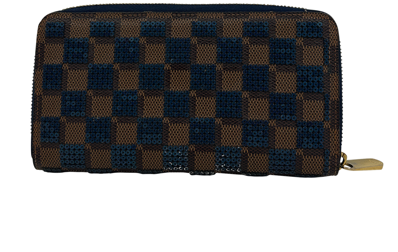 Louis Vuitton Zippy Wallet, 320&euro;, Bolso, Azul/Marrón, Canvas - General/Textil - Lentejuelas, Vista trasera