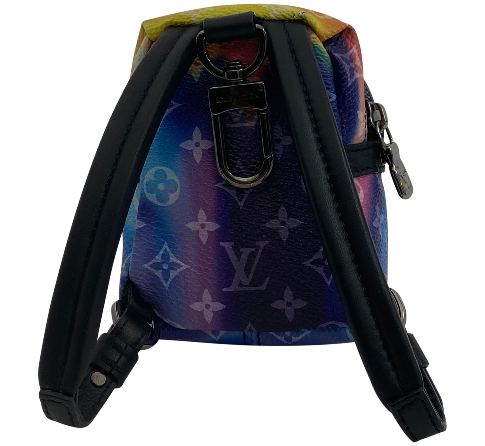 Louis Vuitton Charm Mochila Tie & Dye, 436&euro;, Accesorios, Amarillo/Azul/Morado, Animal - Piel, Vista trasera