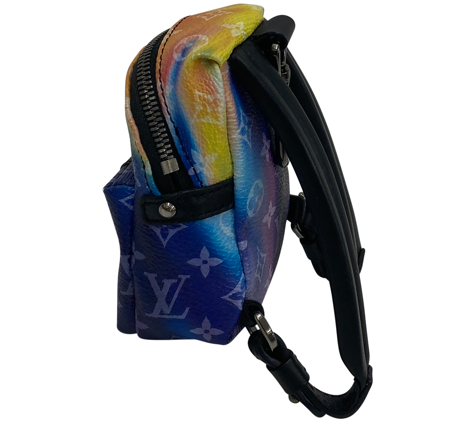 Louis Vuitton Charm Mochila Tie & Dye, 436&euro;, Accesorios, Amarillo/Azul/Morado, Animal - Piel, Vista inferior