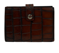 Miu Miu Billetera,Piel,Ef. Croc Marrón
