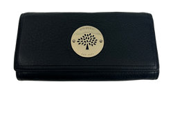Mulberry Billetera,Logo,Piel,Negro,BX,3