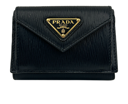 Prada Billetera Plegable, 290&euro;, Accesorios, Negro, Animal - Piel, Vista frontal