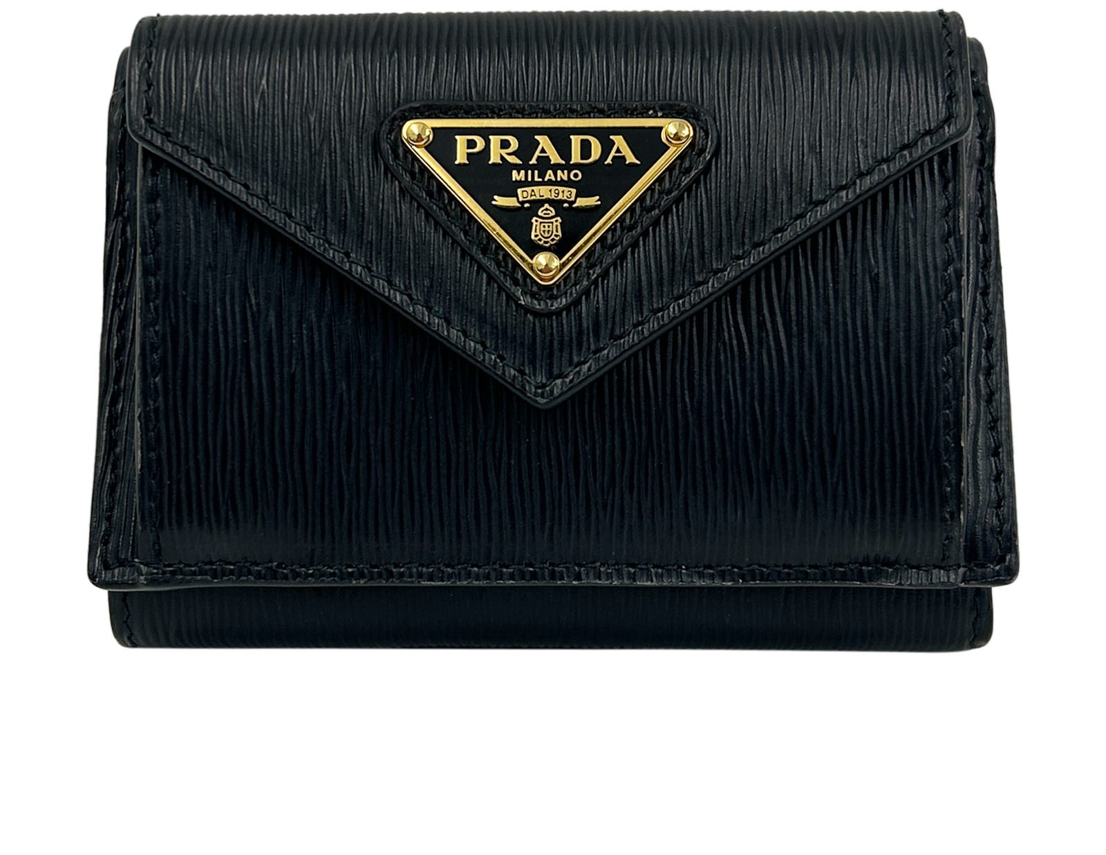 Prada Billetera Plegable, 290&euro;, Accesorios, Negro, Animal - Piel, Vista frontal
