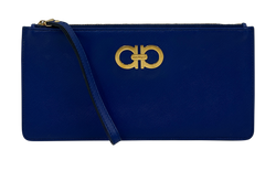 Salvatore Ferragamo Billetera Clutch,Piel,Azul,AU22B202,3*