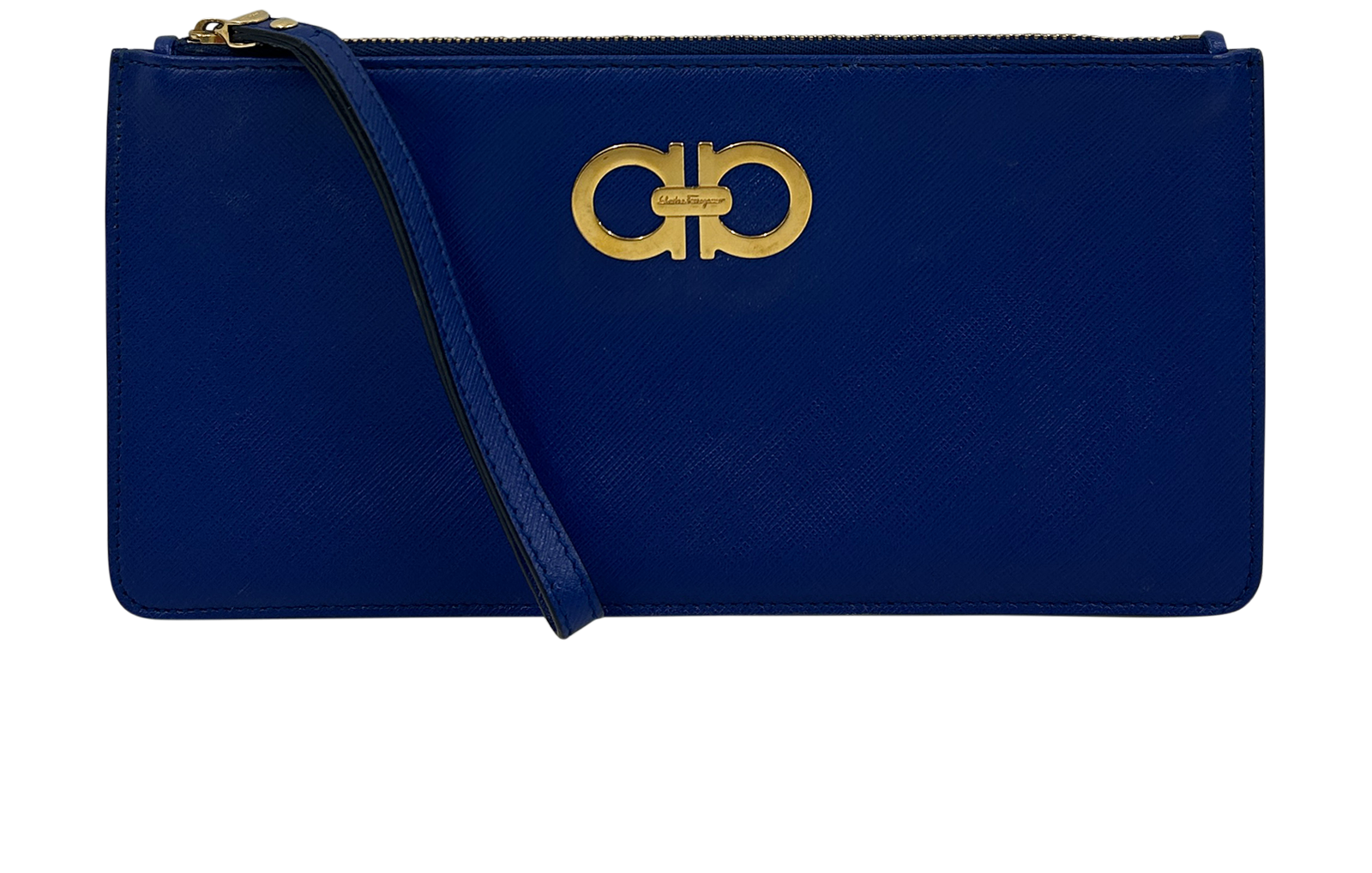 Salvatore Ferragamo Billetera Clutch, 90&euro;, Bolso, Azul, Animal - Piel, Vista frontal