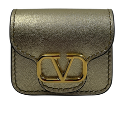 Valentino Airpods,Piel, Dorado, 4, DB,Box