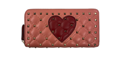 Valentino Billetera, Continental Coraz�n, Spike, Rosa/Rojo, 3,